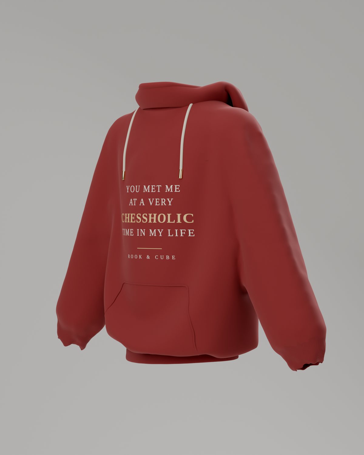 Chessholic Hoodie schräg von vorne